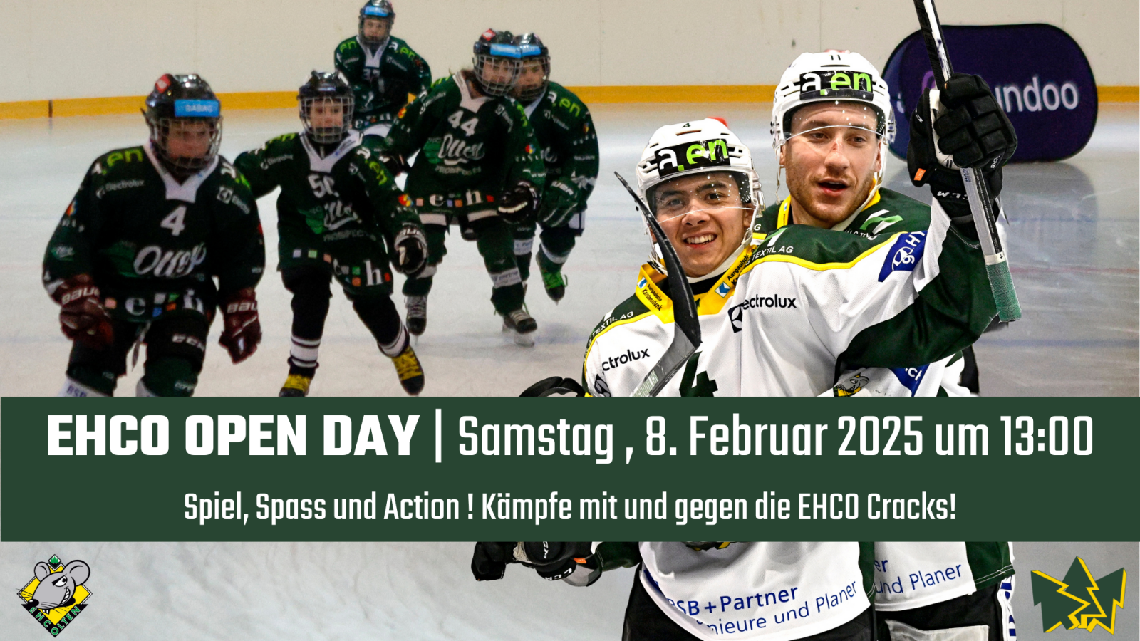 Kämpfe gegen die Stars der 1. Mannschaft am EHCO Open Day