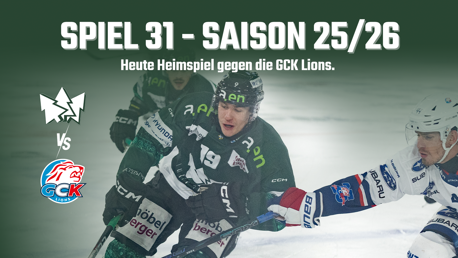 Die GCK Lions gastieren heute im Kleinholz