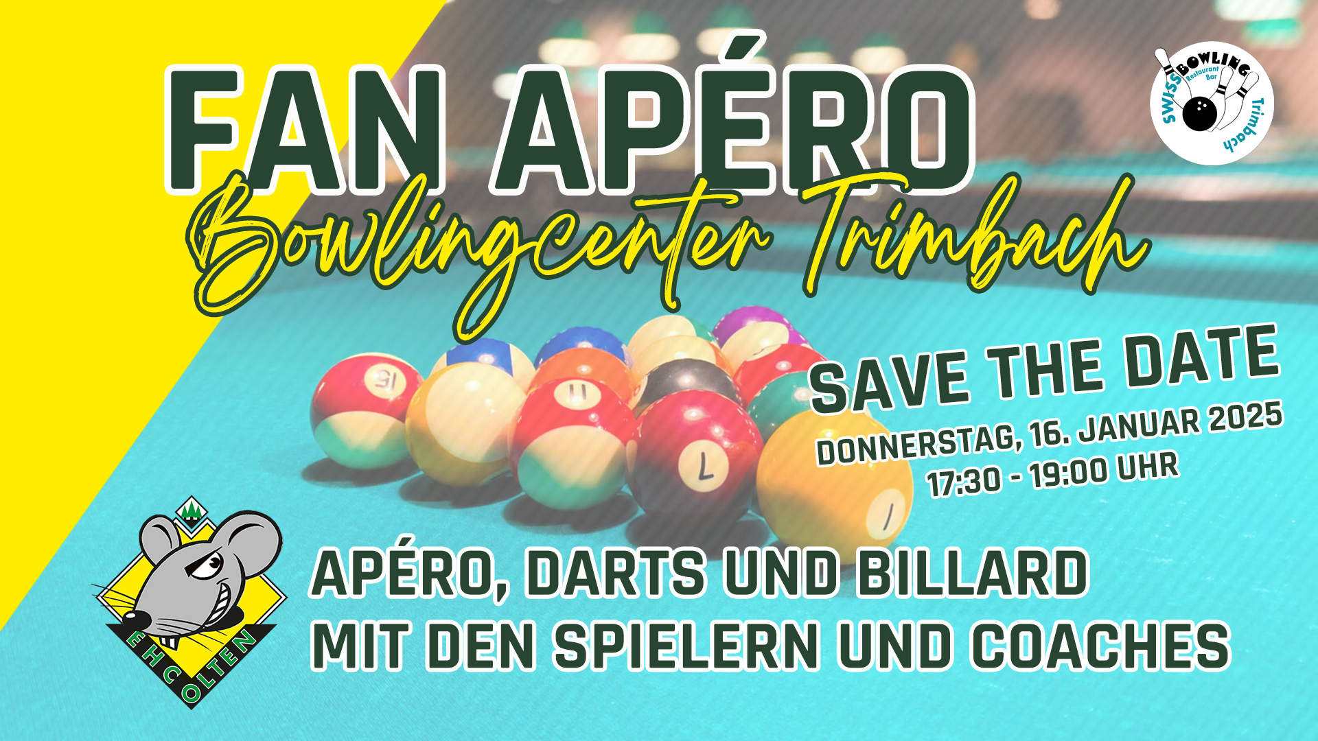Fan Apéro im Bowlingcenter Trimbach am 16. Januar 2025