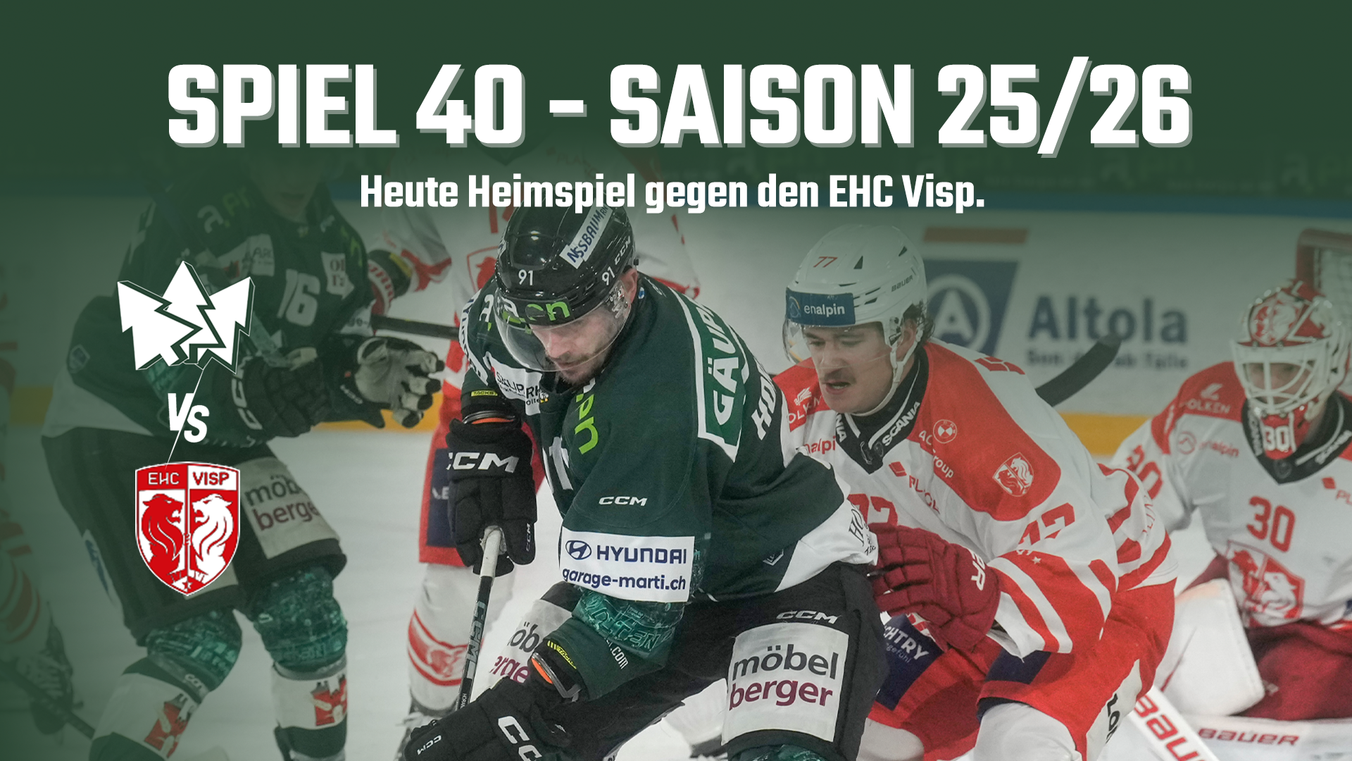 Wichtiges Heimspiel gegen den EHC Visp