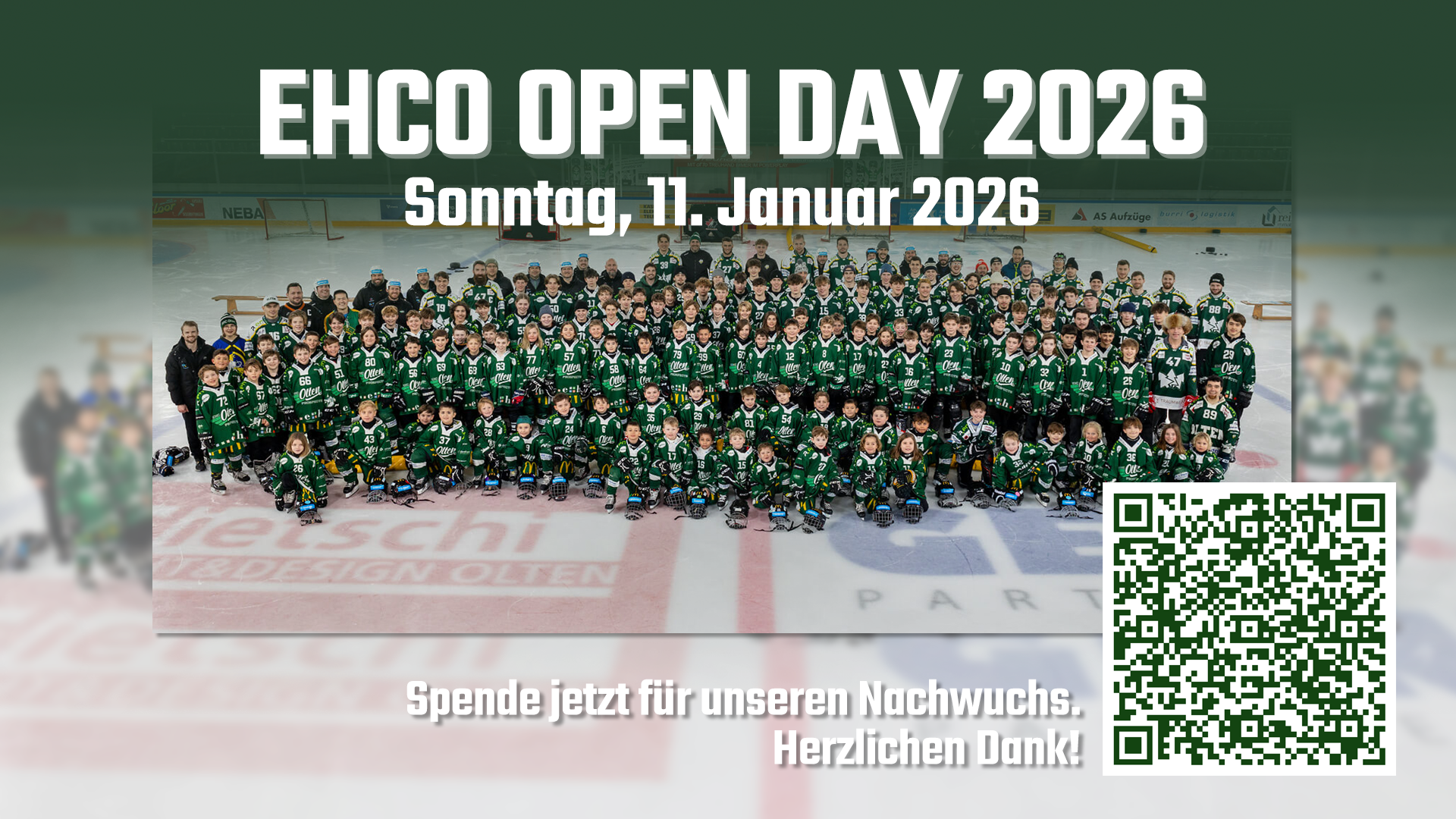 Am kommenden Sonntag, 11. Januar, ist der EHCO Open Day 2026 im Stadion Kleinholz